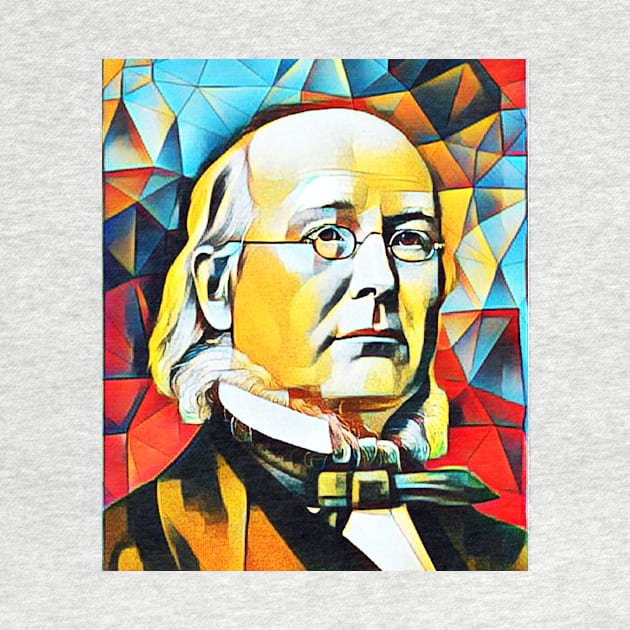 Horace Greeley Abstract Portrait | Horace Greeley Abstract Artwork 15 by JustLit